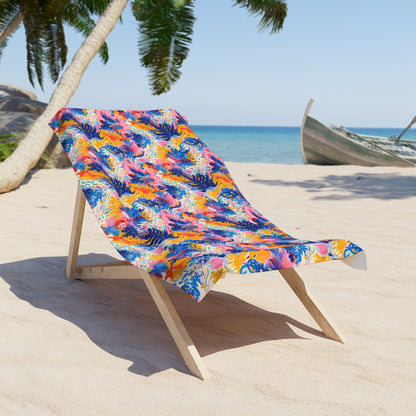 Splatter Blossom Luxurious Designer Beach Towel - Splash into Style with our Splatter Blossom Beach Towel! Available in 2 sizes.