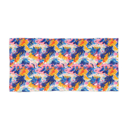 Splatter Blossom Luxurious Designer Beach Towel - Splash into Style with our Splatter Blossom Beach Towel! Available in 2 sizes.