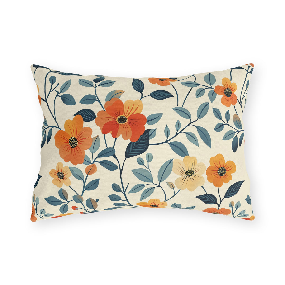 Amber Breeze Outdoor Lumbar Pillow - Spun Polyester - Double-Sided Print - UV-Resistant - Water-Resistant - Lumbar Size: 20" x 14"