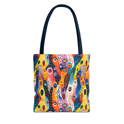 Whimsical Wavy Wonders Tote Bag - Ride the Wave of Whimsy! Available in 3 sizes.