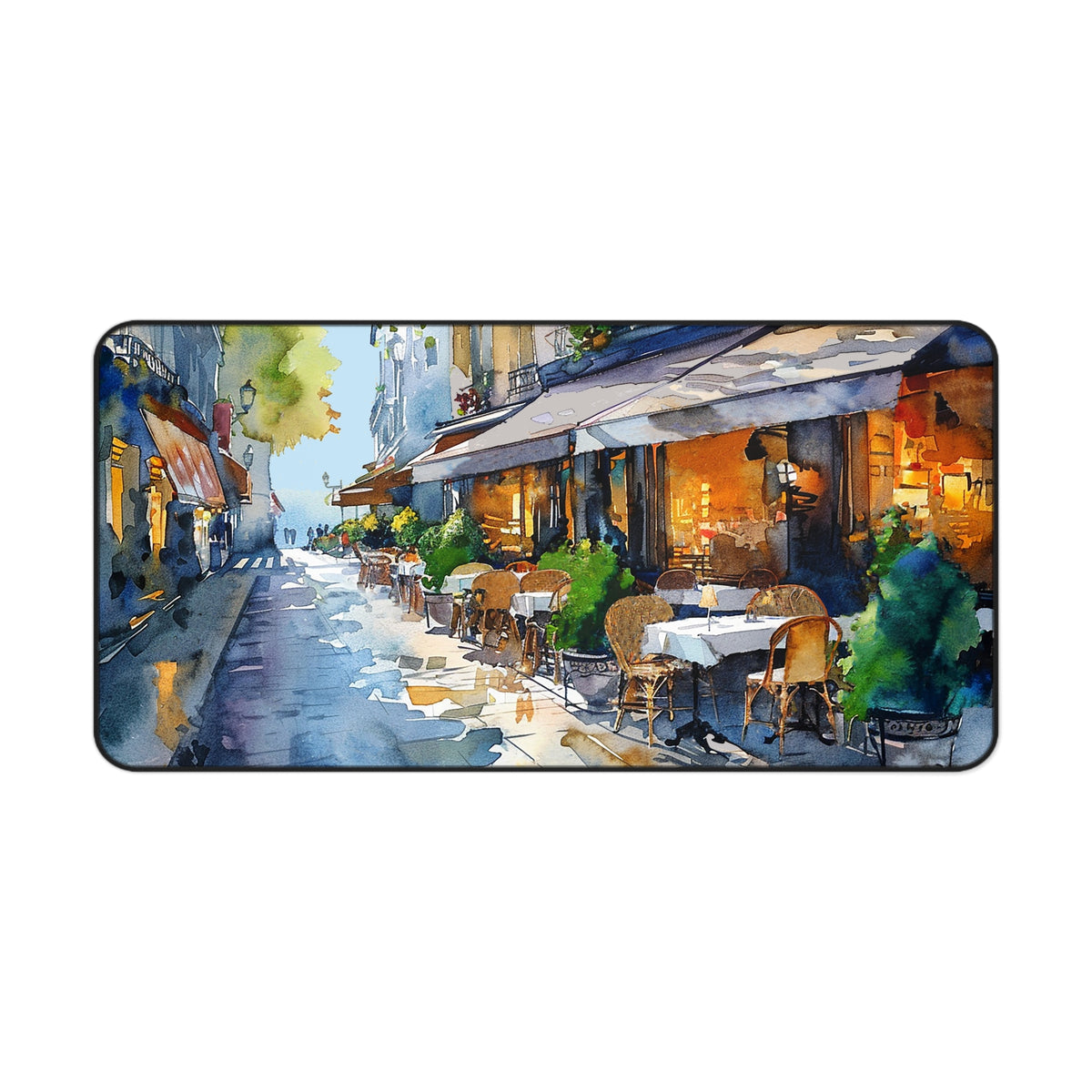 Parisian Bistro Bliss Desk Mat (Desk Pad) - Work in Paris – Where Elegance Meets Productivity! Available in 3 sizes.