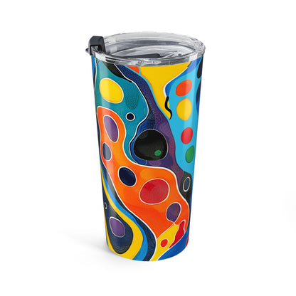 Groovy Splash Insulated Tumbler - 20 oz. Stainless Steel, Glossy Finish