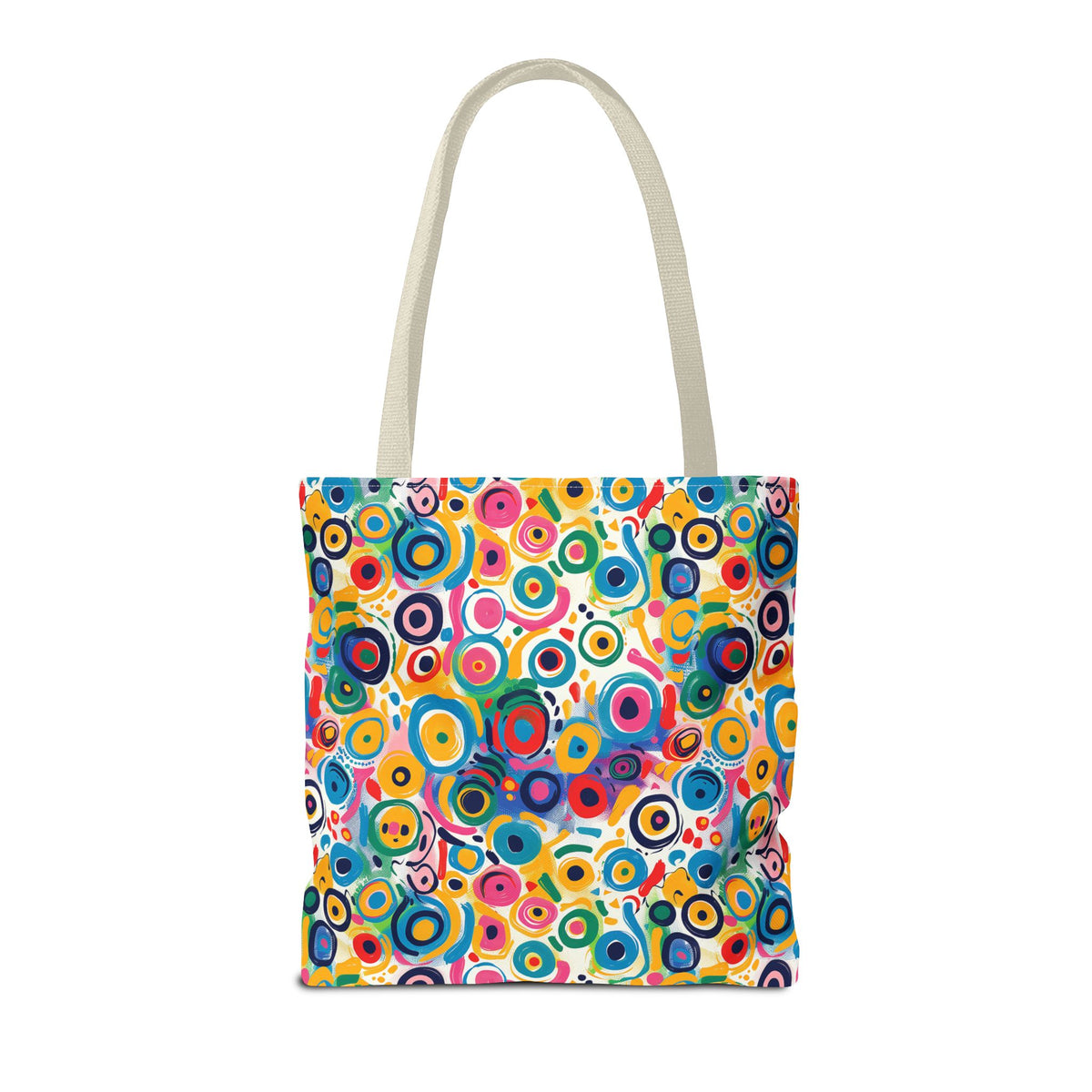 Pop Art Swirls Tote Bag - Swirl Your Way Through Life in Bold Style! Available in 3 sizes.