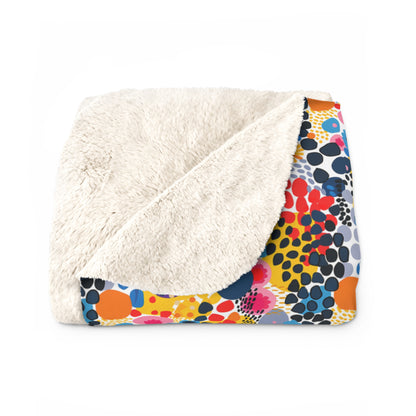 ColorSplash Pop Sherpa Fleece Blanket - Wrap Yourself in a Burst of ARt - ColorSplash Pop Sherpa Fleece! Available in 2 sizes.