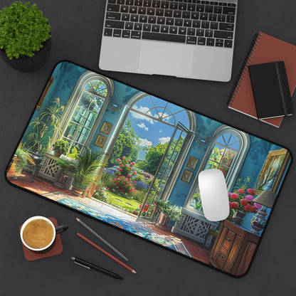 English Garden Room Elegance Desk Mat (Desk Pad) - Bring the Grandeur of the Garden Indoors! Available in 3 sizes.