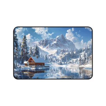 Winter Wonderland Retreat Desk Mat (Desk Pad) - Escape to a Winter Wonderland with Every Task! Available in 3 sizes.
