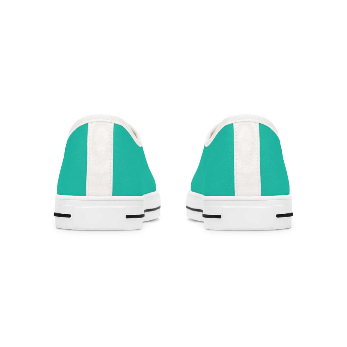 Turquoise Reef Ladies' Two-Tone Low Top Sneakers - Ride the Waves – Where Ocean Blue Meets Turquoise Cool!