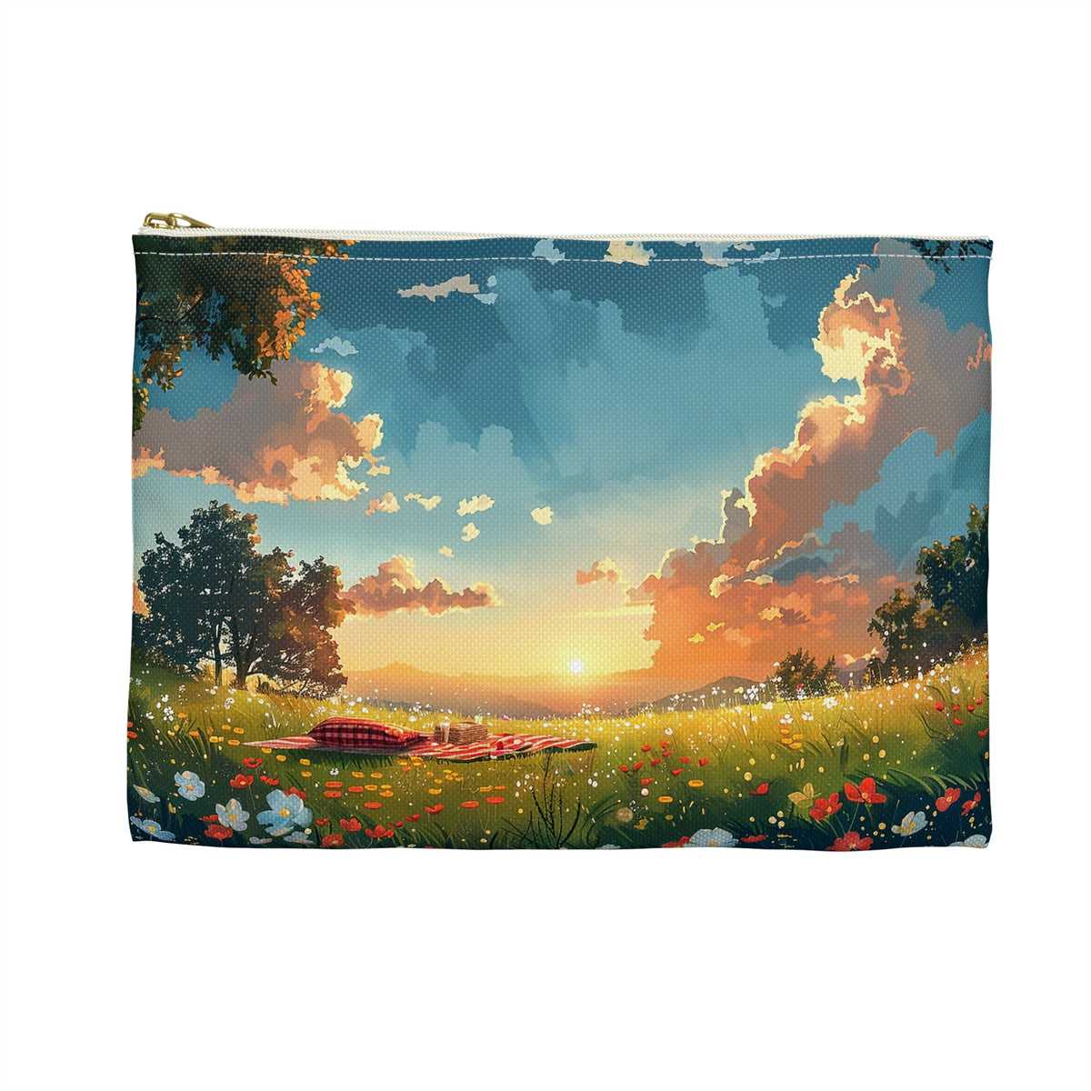 Meadow Picnic Accessory Pouch - Escape to Tranquility! Available in 2 sizes.