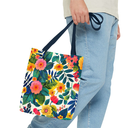 Blossom Bliss Tote Bag - Blossom with Joy on Every Adventure! Available in 3 sizes.