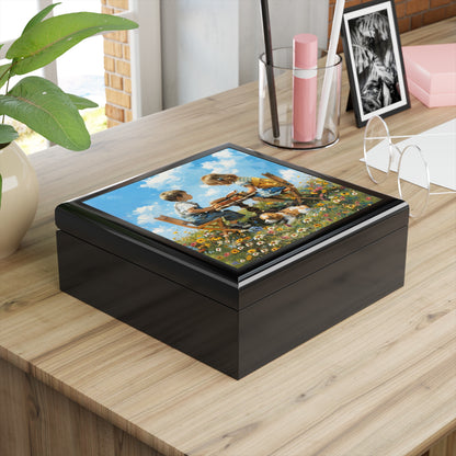 Precious Days Jewelry Box - High Quality Rubberwood Trinket, Memento Box with Glossy Finish. Unlock Memories, Embrace Joy!