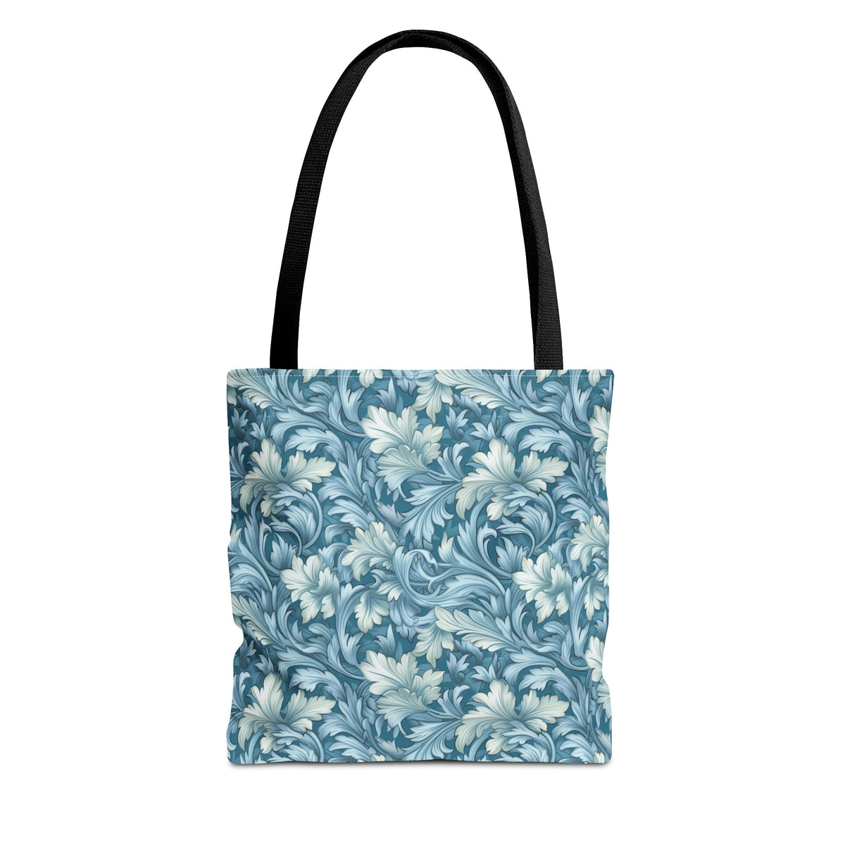 Soft Blue Leaf Tapestry Tote Bag - Leaf Through History with Every Carry! Available in 3 sizes.