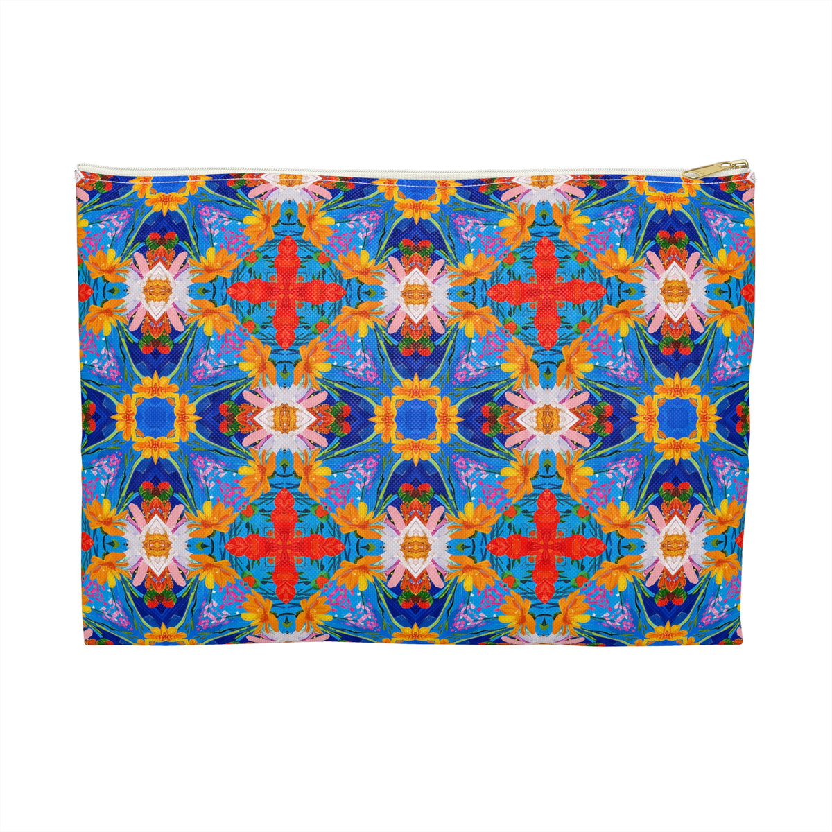 Floral Tapestry Wanderlust Accessory Pouch - Wander in Style with a Tapestry of Color! Available in 2 sizes.