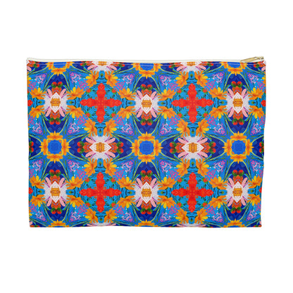 Floral Tapestry Wanderlust Accessory Pouch - Wander in Style with a Tapestry of Color! Available in 2 sizes.