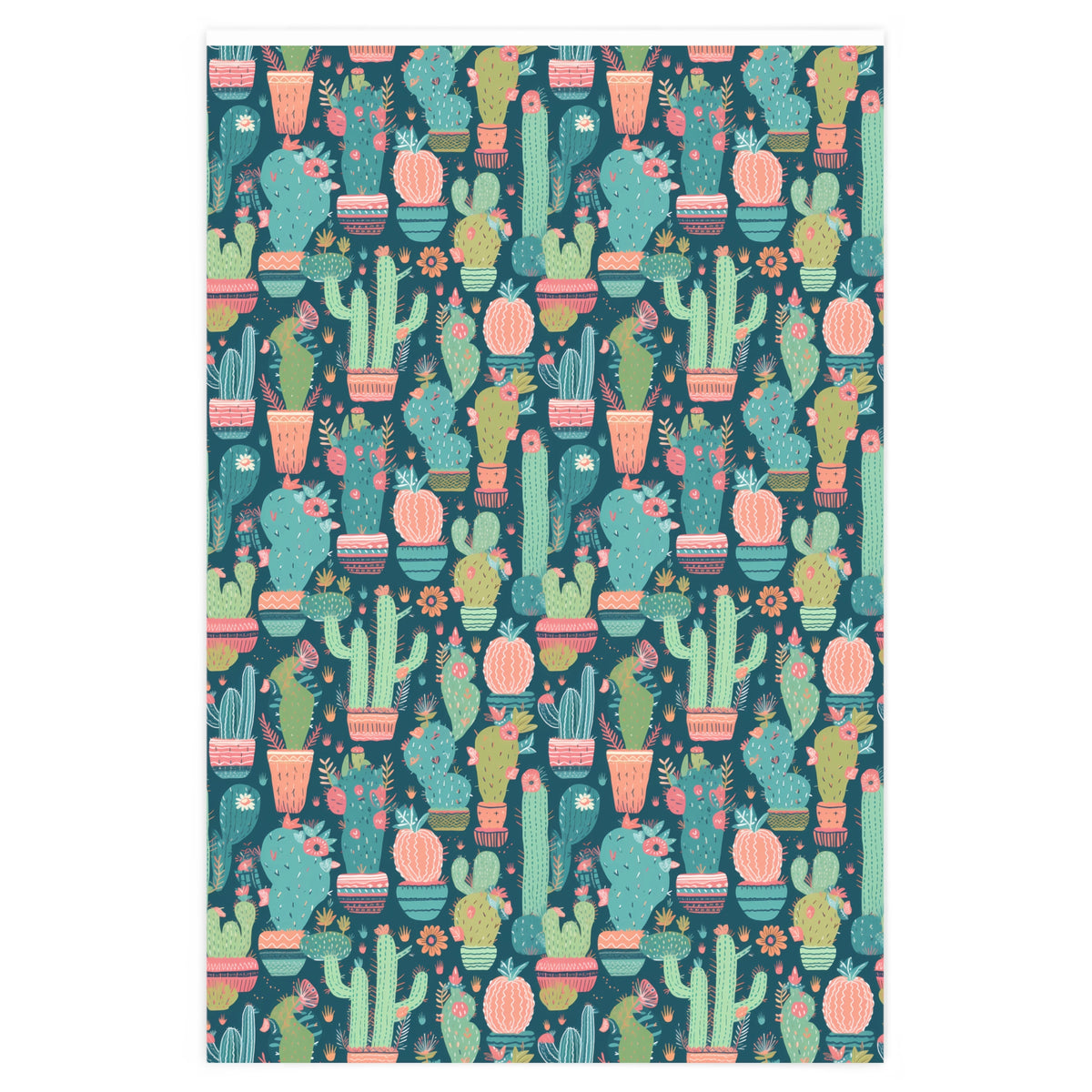 Cactus Cacophany Wrapping Paper. Add a Whimsical Cactus Touch to Your Gift! Available in 2 sizes.