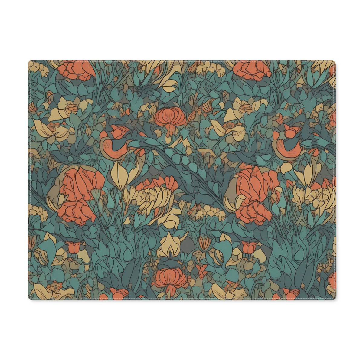 Bohemian Stained Glass Serenity Placemat - 18" x 14".