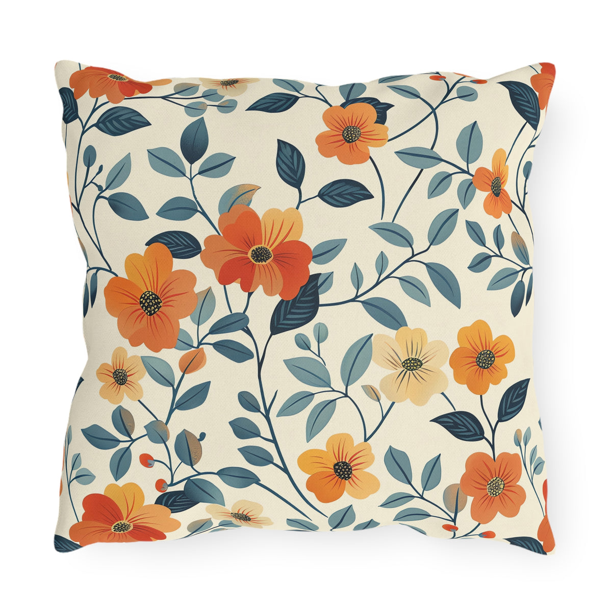 Amber Breeze Square Outdoor Pillow - Spun Polyester - Double-Sided Print - UV-Resistant - Water-Resistant - Available in 3 sizes.