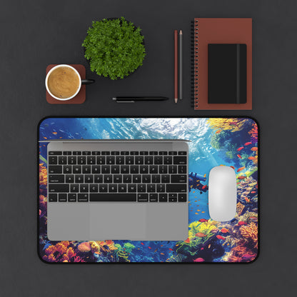 Cozumel Scuba Wonderland Desk Mat (Desk Pad) - Submerge Your Workspace in Underwater Splendor! - Available in 3 sizes.