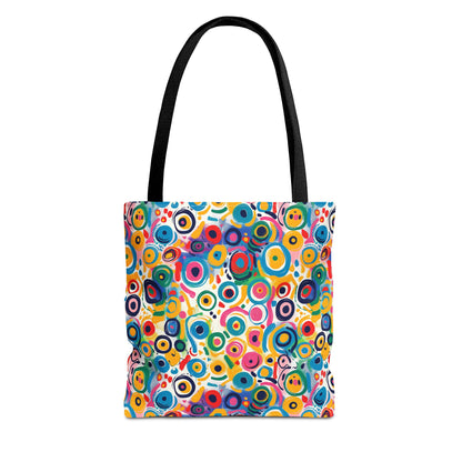 Pop Art Swirls Tote Bag - Swirl Your Way Through Life in Bold Style! Available in 3 sizes.