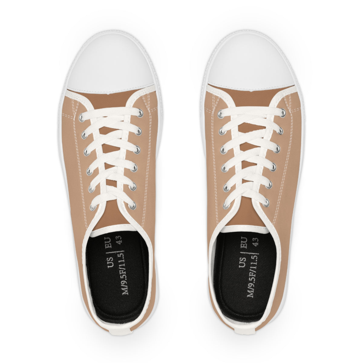 Sand Men's Two -Tone Low Top Sneakers - Elevate Your Step – Step Into Effortless Style – Where Neutral Tones Meet Modern Refinement!