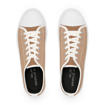Sand Men's Two -Tone Low Top Sneakers - Elevate Your Step – Step Into Effortless Style – Where Neutral Tones Meet Modern Refinement!