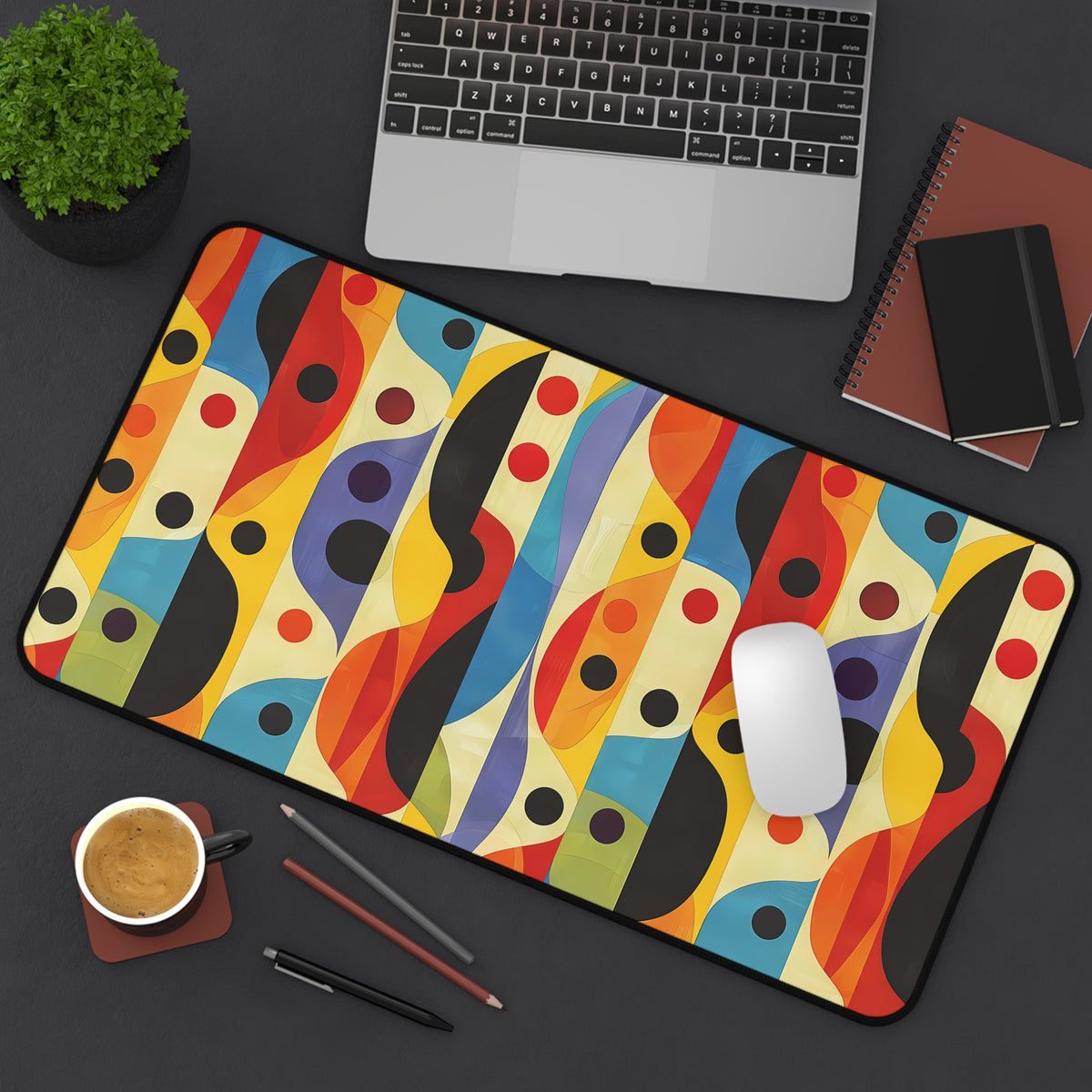 Linear Color Mesa Desk Mat (Desk Pad) - Make a Bold Statement with Every Task! Available in 3 sizes.