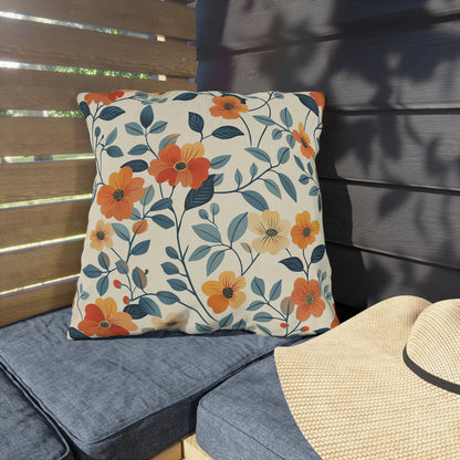 Amber Breeze Square Outdoor Pillow - Spun Polyester - Double-Sided Print - UV-Resistant - Water-Resistant - Available in 3 sizes.