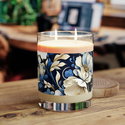 Whitman Floral 100% Soy Wax Scented Candle - 11 oz. Full Glass, Phthalate-Free & Lead-Free, Three Fragrance Options