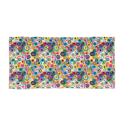 Pop Art Swirls Luxurious Beach Towel - Make Waves with Every Towel - Color Your Coastline with Pop Art Swirls!