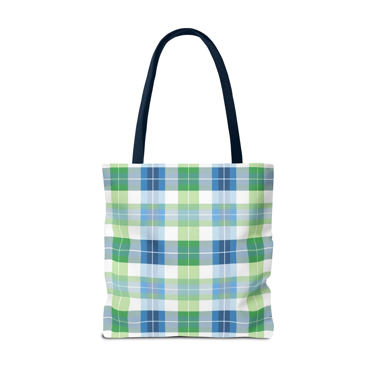Spring Mist Plaid Tote Bag - Tote Your Essentials in Style - Fresh Plaid for Bright Days! Available in 3 sizes.