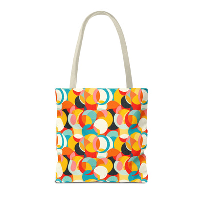 Mod Circle Medley Tote Bag - Circle Your World with Retro Flair! Available in 3 sizes.