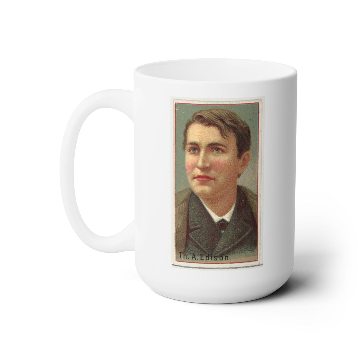 Inventor Series: Thomas Edison Ceramic Mug - 15 oz - 1% Inspiration, 99% Caffeination!