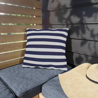 Classic Stripes Celebration Square Outdoor Pillow - Spun Polyester - Double-Sided Print - Concealed Zipper - Available in 3 sizes.