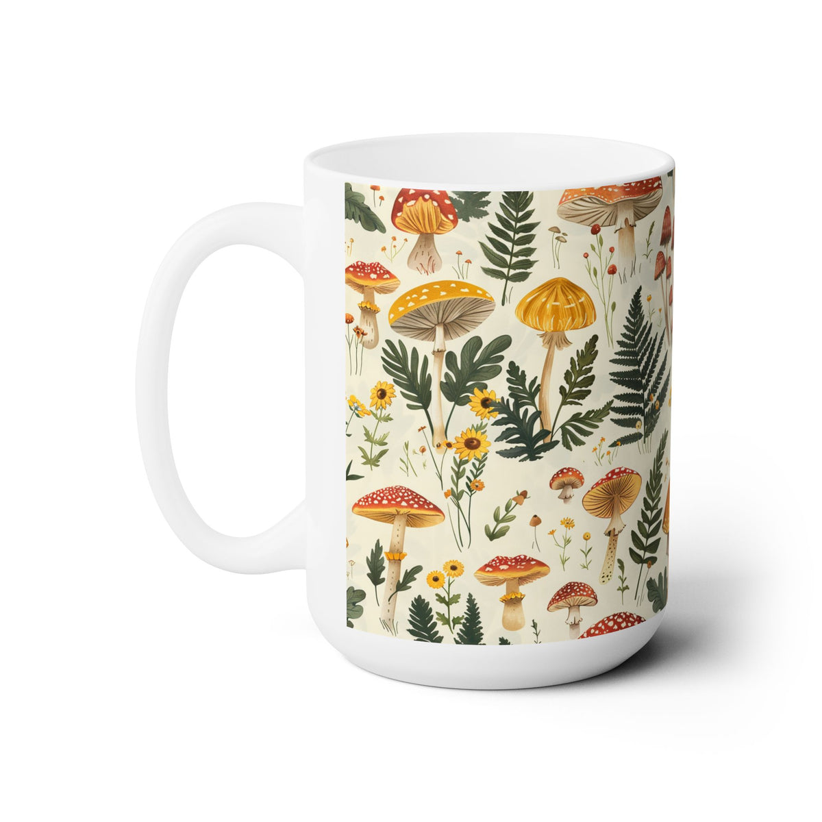 Enchanted Forest Floor Ceramic Mug - 15 oz. - Sip the Magic of the Forest Floor!