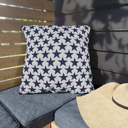 Starry Salute Square Outdoor Pillow - Spun Polyester - Double-Sided Print - Concealed Zipper - Available in 3 sizes.