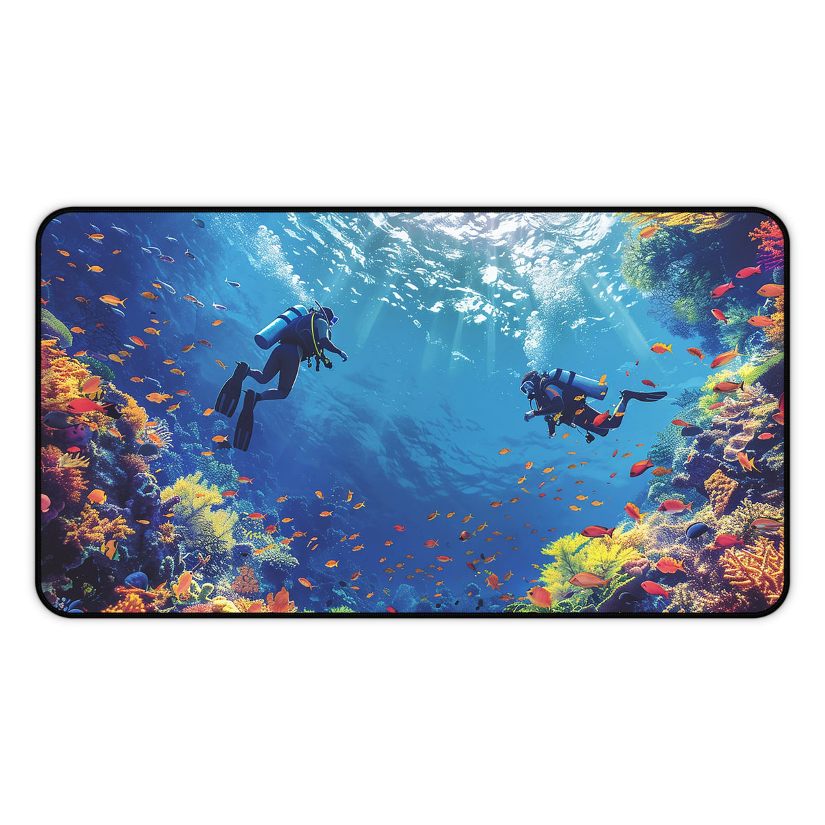 Cozumel Scuba Wonderland Desk Mat (Desk Pad) - Submerge Your Workspace in Underwater Splendor! - Available in 3 sizes.