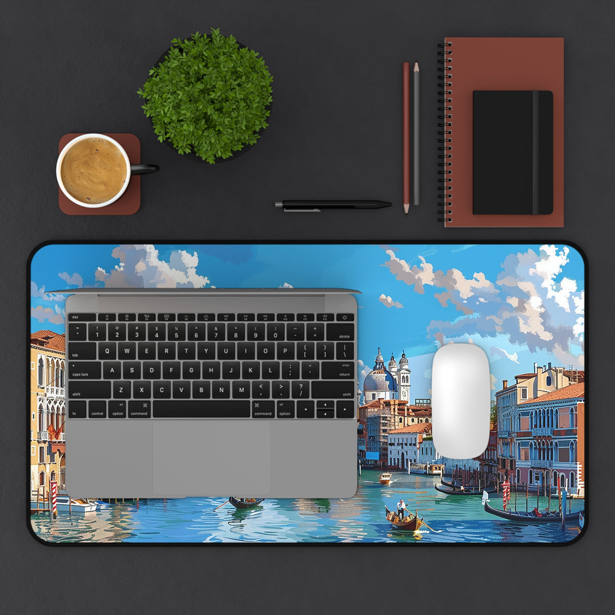Venetian Grand Canal Desk Mat (Desk Pad) - Glide Through Your Workday with Venetian Elegance! Available in 3 sizes.