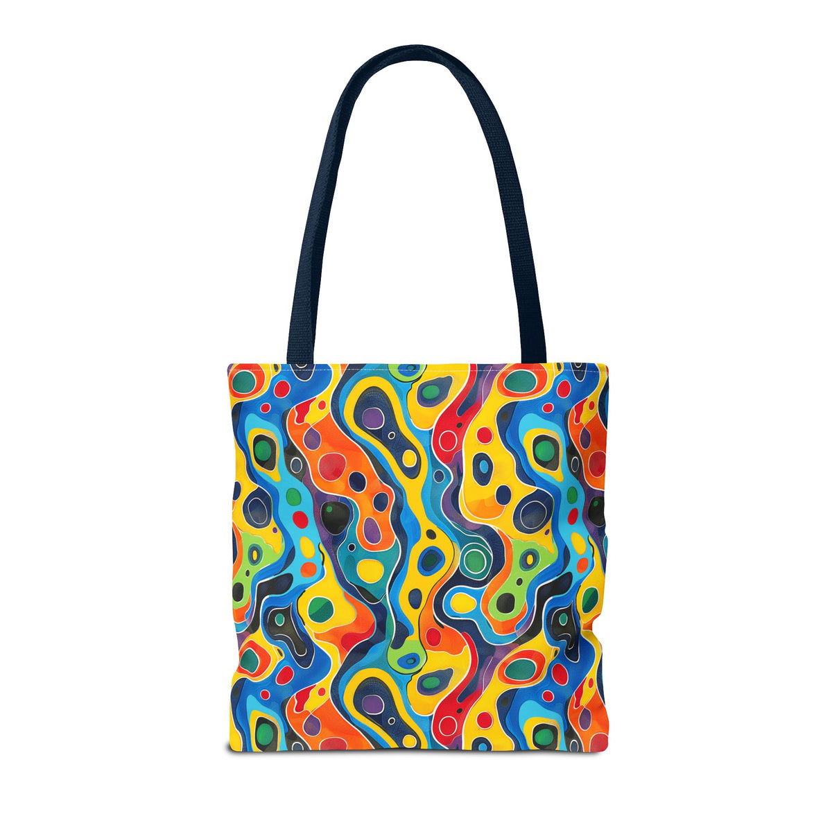 Groovy Splash Tote Bag - Unleash Your Inner Groove with a Splash of Color! Available in 3 sizes.
