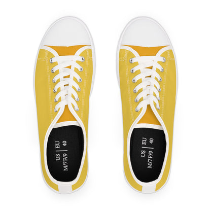 Daffodil Ladies' Two-Tone Low Top Sneakers - Brighten Your Day – Where Sunny Vibes Meet Effortless Style!