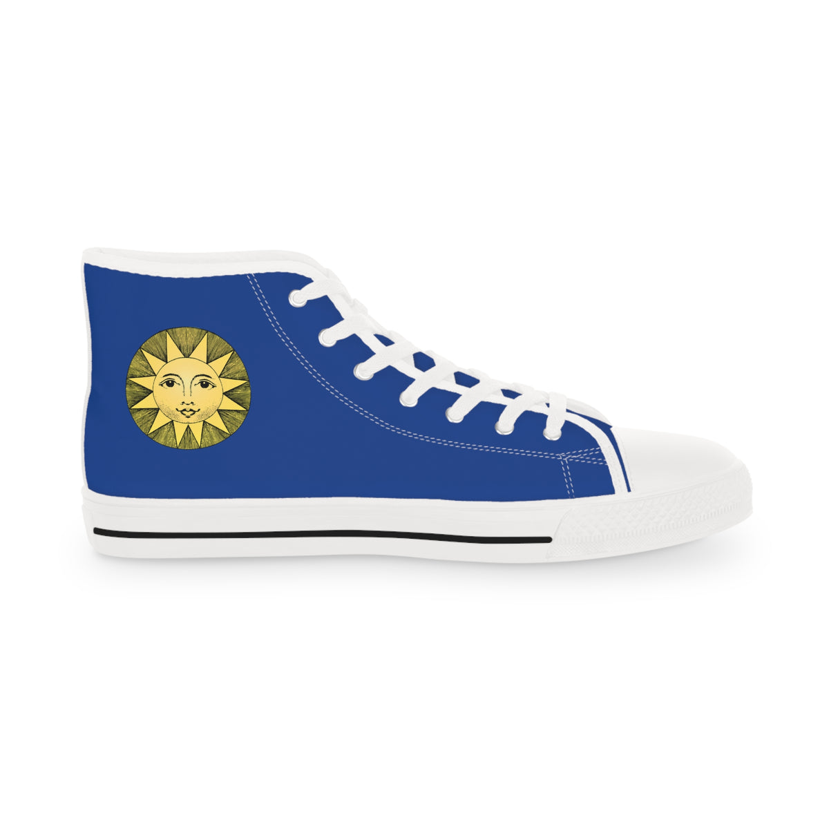 Vintage Sun Men's High Top Sneakers - Step Into the Past – Where Vintage Elegance Shines!