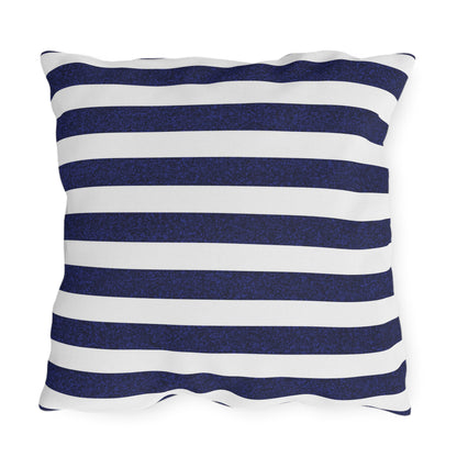 Classic Stripes Celebration Square Outdoor Pillow - Spun Polyester - Double-Sided Print - Concealed Zipper - Available in 3 sizes.