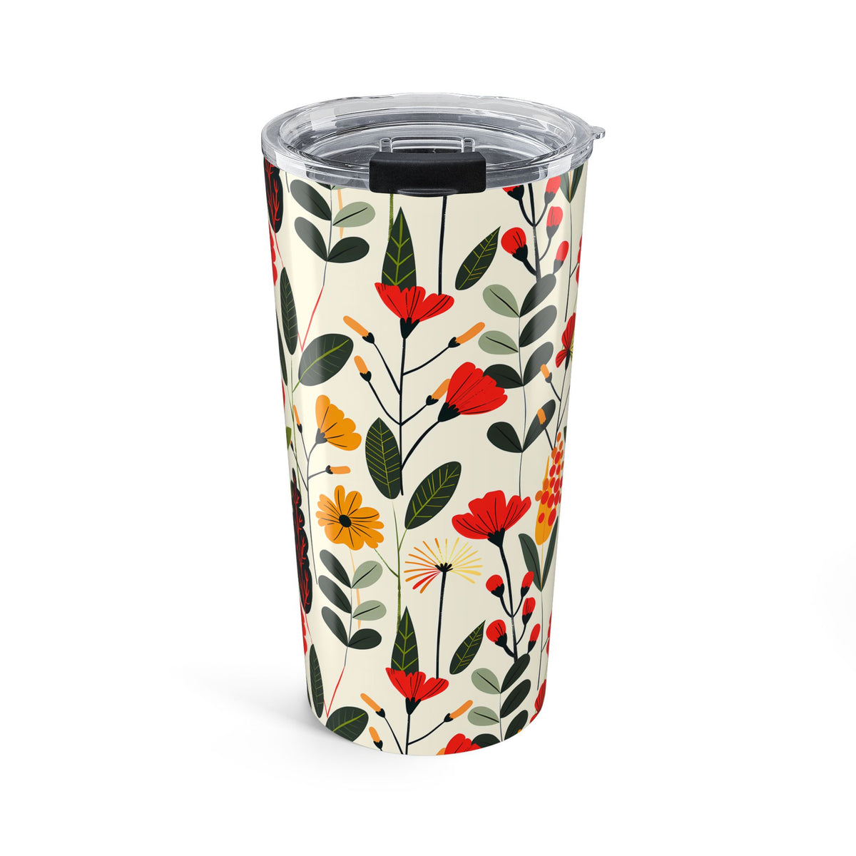 Autumn Bloom Delight Insulated Tumbler - 20 oz. Stainless Steel, Glossy Finish