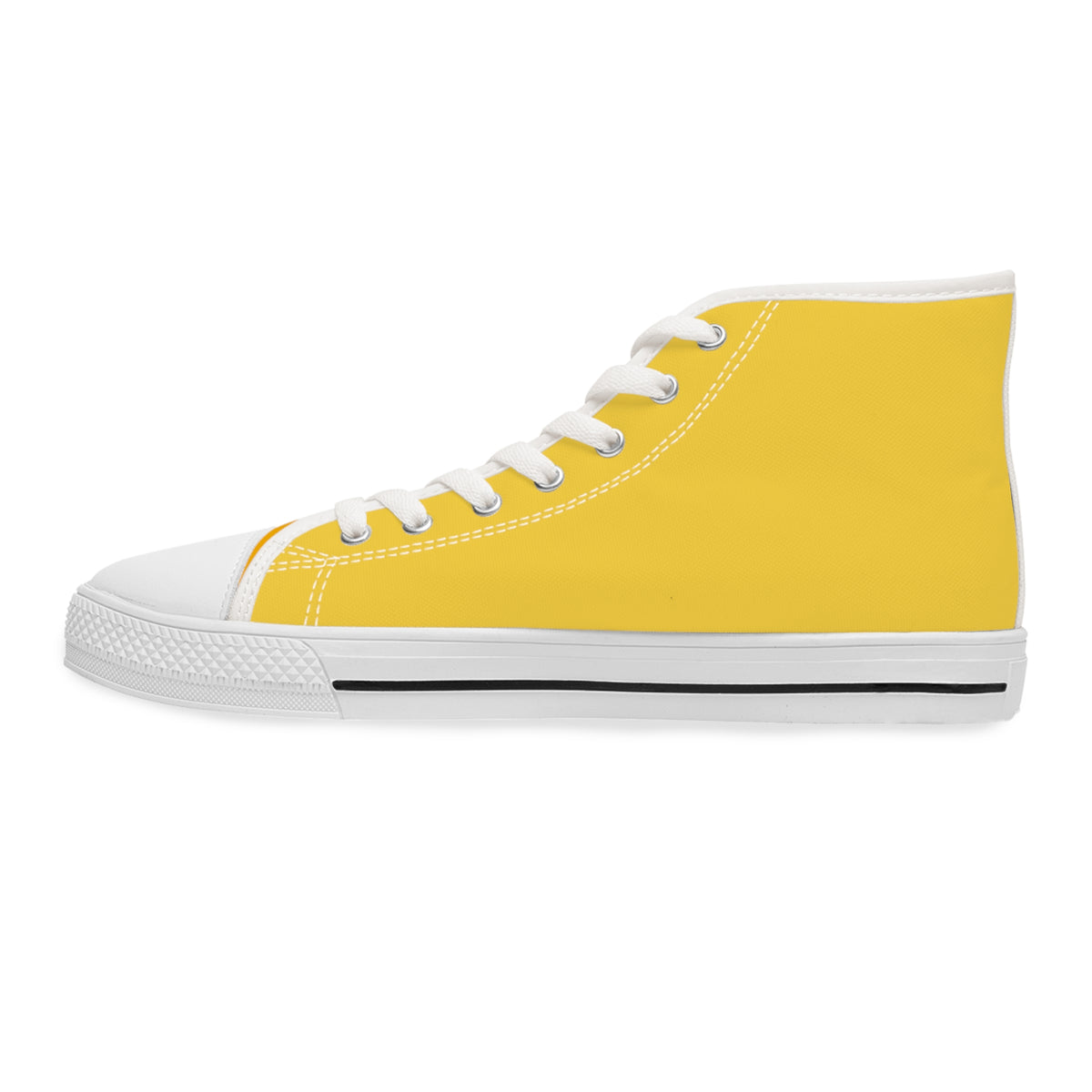 Daffodil Ladies' Two-Tone High Top Sneakers - Golden Glow with Every Step - Bright Your Day in Daffodil Delight!