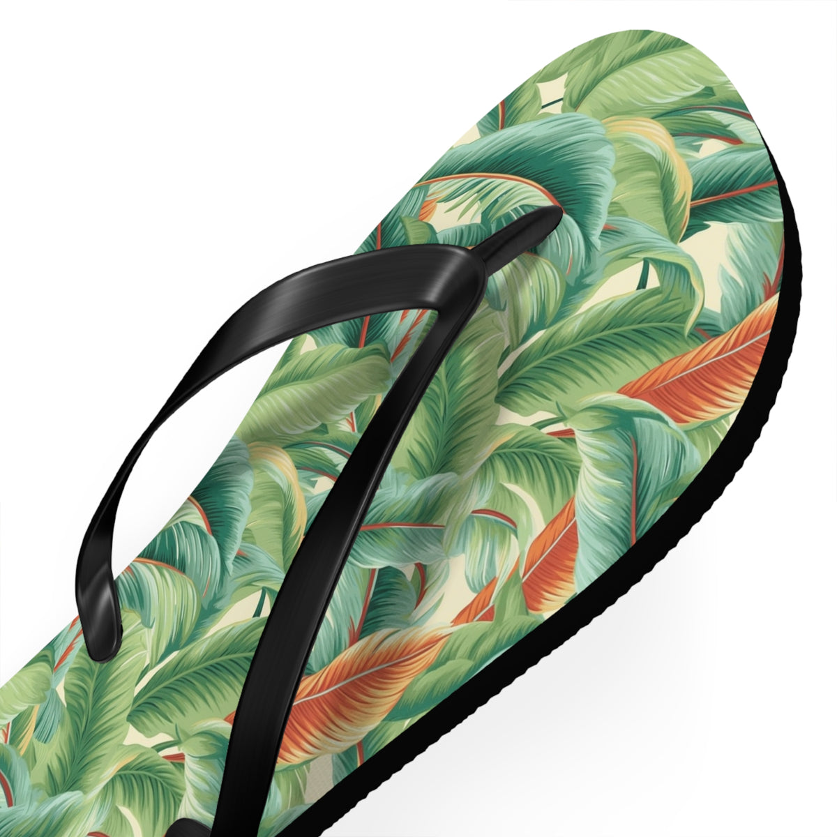 Tropical Old Miami Flip Flops. 5/8" Thick Comfortable Summer or Winter Gym/Sauna Footwear for Men, Women
