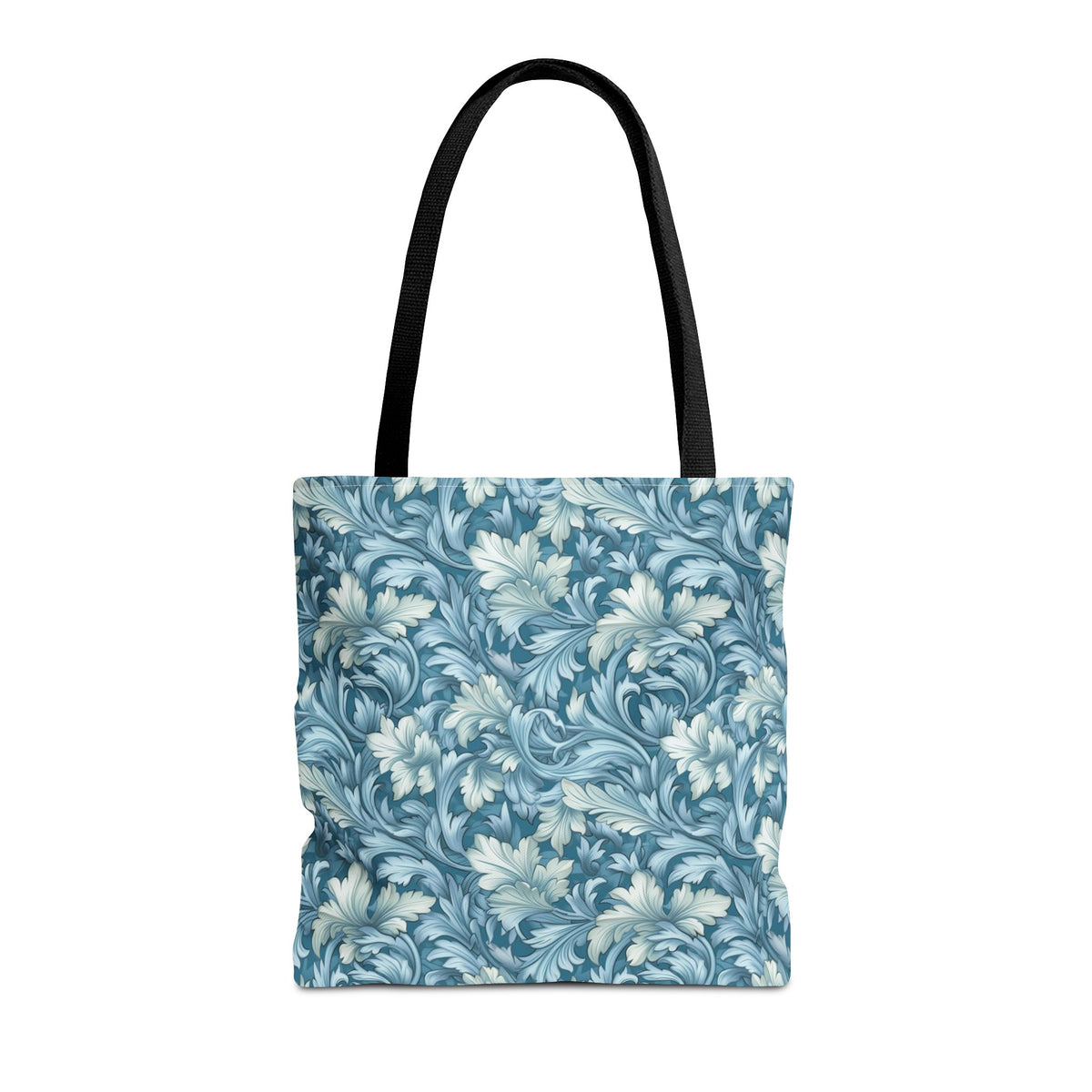 Soft Blue Leaf Tapestry Tote Bag - Leaf Through History with Every Carry! Available in 3 sizes.