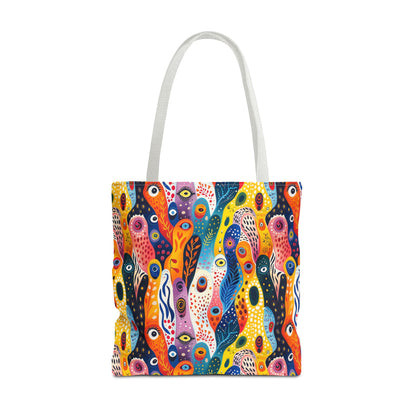 Whimsical Wavy Wonders Tote Bag - Ride the Wave of Whimsy! Available in 3 sizes.