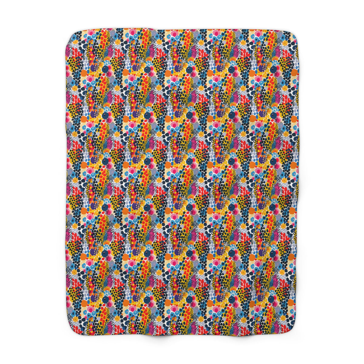 ColorSplash Pop Sherpa Fleece Blanket - Wrap Yourself in a Burst of ARt - ColorSplash Pop Sherpa Fleece! Available in 2 sizes.