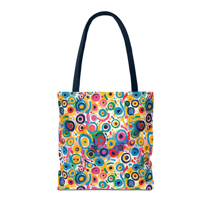 Pop Art Swirls Tote Bag - Swirl Your Way Through Life in Bold Style! Available in 3 sizes.
