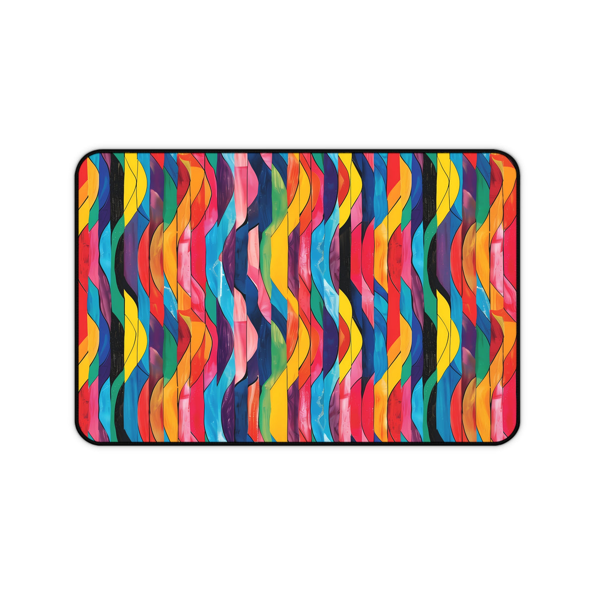 Retro Ripples Desk Mat (Desk Pad) - Colorful Vibes for Your Desk! Available in 3 sizes.