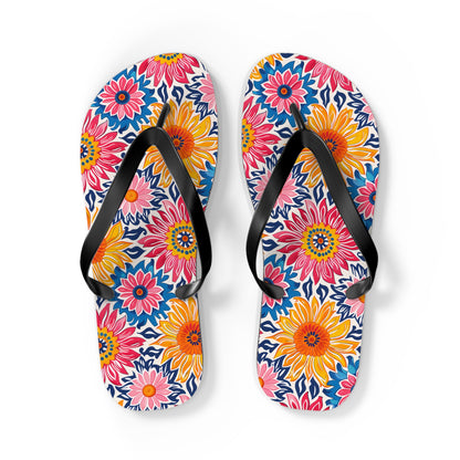 Sunsplash Petals Flip Flops. 5/8" Thick Comfortable Summer or Winter Gym/Sauna Footwear for Men and Women.