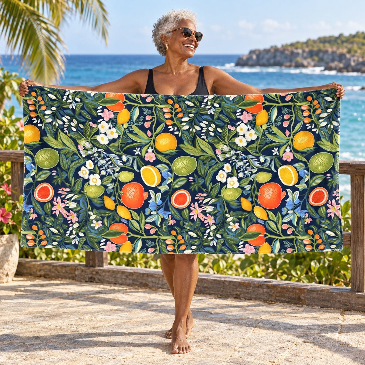 Magical Fruitiness beach towel — additional lifestyle scene